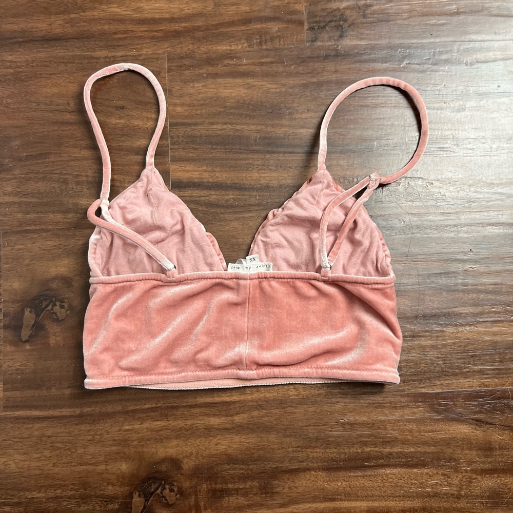 Pink Velvet bralette